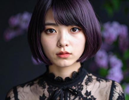 地雷系女子・憂鬱な紫髪彼女はストレート 地雷系女子・憂鬱な紫髪彼女はストレートの写真