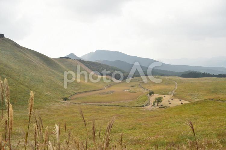 秋の曽爾高原 曽爾高原,ススキ,絶景の写真素材