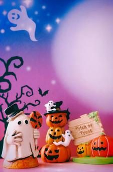 アニメのような可愛いハロウィーンのオバケ アニメのような可愛いハロウィーンのオバケの写真