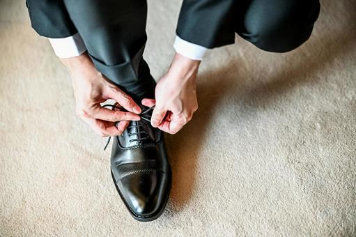 Photo, leather shoes, shoelace, tuxedo, 