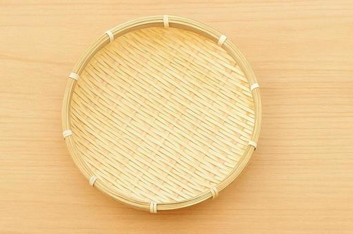 丸型の竹ざる・キッチン用品・和風食器 丸型の竹ざる・キッチン用品・和風食器の写真