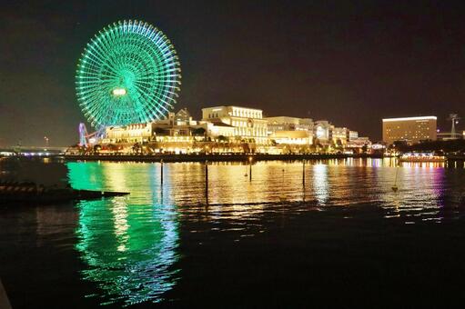 みなとみらいの夜景 横浜,みなとみらい,夜景の写真素材