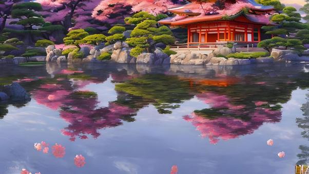 temple cherry blossoms, JPG temple cherry blossoms, 寺廟, 櫻花, 風景, JPG
