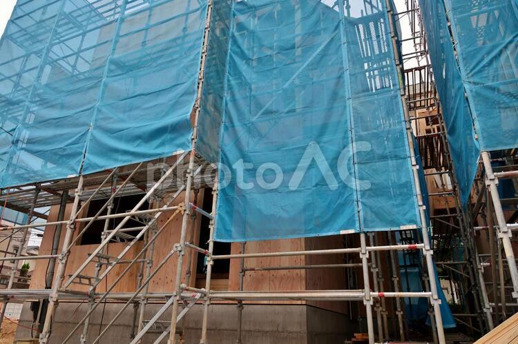 新築一戸建ての建築5 木造住宅,新築,マイホームの写真素材