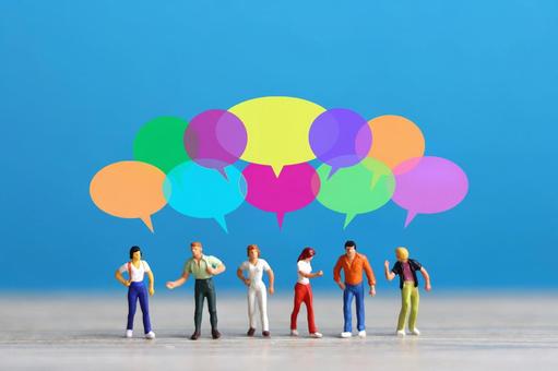 会話とコミュニケーションイメージ 会話,コミュニケーション,口コミの写真素材