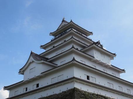会津若松城 会津若松城 会津若松城,鶴ヶ城,百名城の写真素材