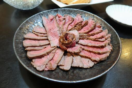 我が家のローストビーフ ビーフ,牛,低温の写真素材