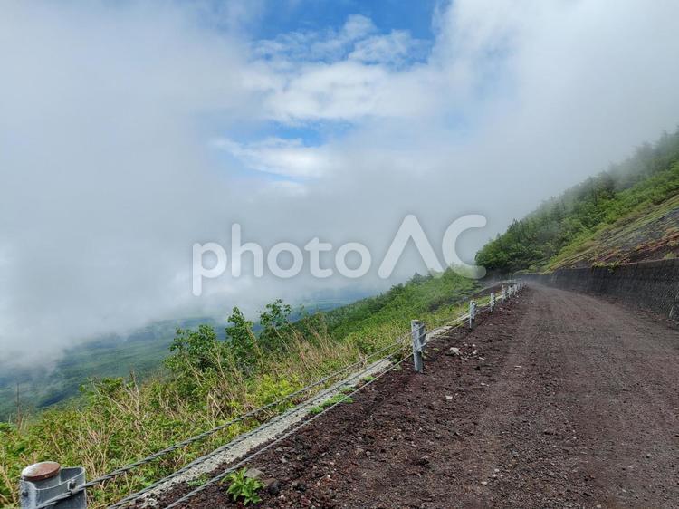 富士山5号目付近の景色 富士山,登山,絶景の写真素材