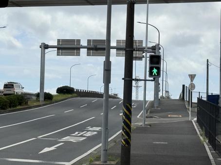 青信号 青信号 青信号,道,車の写真素材