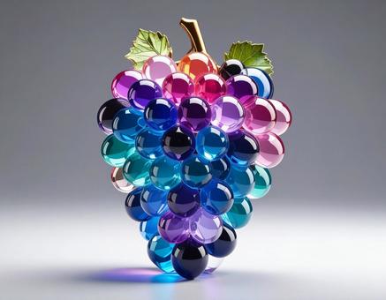 ガラスでできた葡萄01の写真