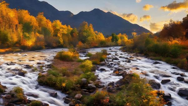 beautiful autumn sunrise, JPG beautiful autumn sunrise, autumn, chuan, nostalgic, JPG