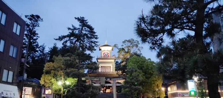 尾山神社の夜の風景 尾山神社の夜の風景 尾山神社,金沢,石川県の写真素材