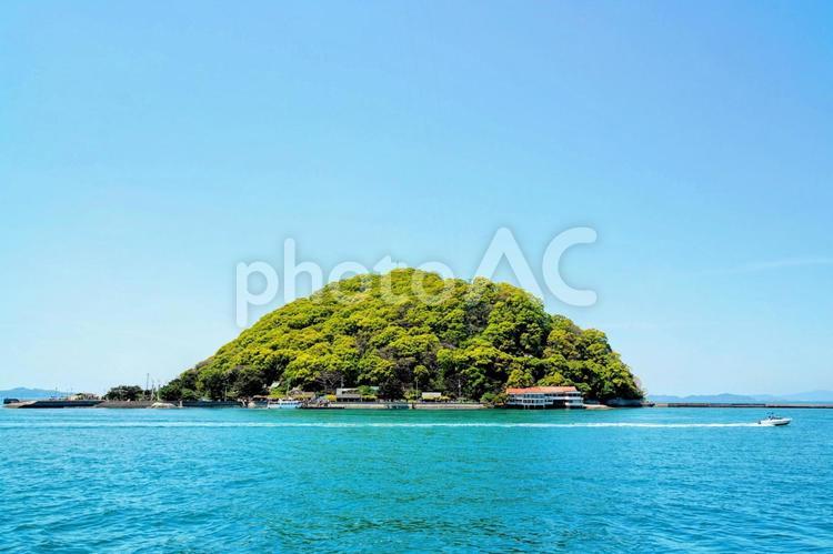 愛媛県松山市・瀬戸内海に浮かぶ鹿島 北条鹿島,瀬戸内海,海岸の写真素材