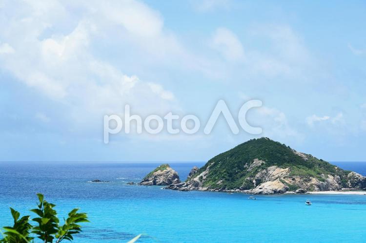 沖縄の碧い海 海,沖縄,自然の写真素材