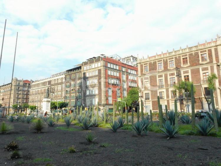 メキシコシティ 町並み,建物,青空の写真素材