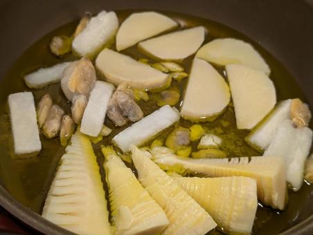 Bamboo shoot ajillo, JPG Bamboo shoot ajillo, JPG