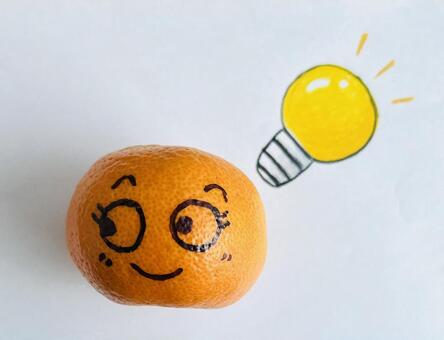 ひらめき 喜び,みかん,柑橘類の写真素材