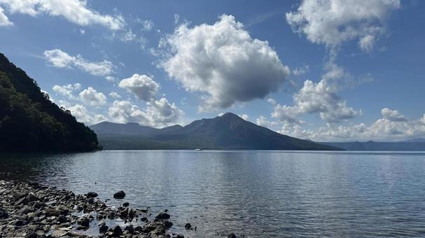 支笏湖 支笏湖,北海道,風景の写真素材