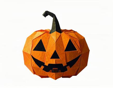 ハロウィン　折り紙　ジャックオランタン ハロウィン,カボチャ,折り紙の写真素材
