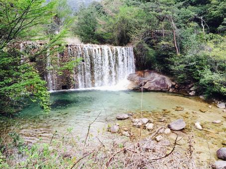 滝 滝,広島,大竹の写真素材