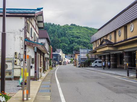 【青森県】青森市・浅虫温泉街 【青森県】青森市・浅虫温泉街 浅虫温泉,温泉街,青森市の写真素材