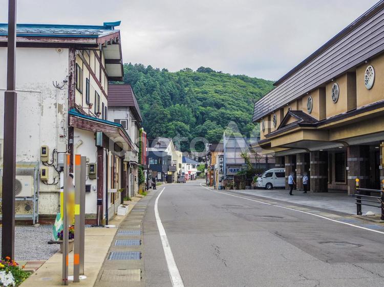 【青森県】青森市・浅虫温泉街 浅虫温泉,温泉街,青森市の写真素材