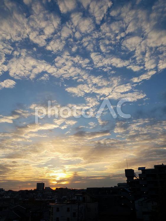 夕暮れ 夕暮れ,夕日,空の写真素材