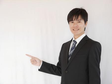 20s man businessman pointing 20s man businessman pointing