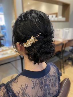 女性のパーティーヘア ヘアアレンジ,ヘアカット,ヘアセットの写真素材