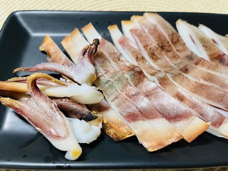 イカの一夜干し 烏賊,いか,一夜干しの写真素材