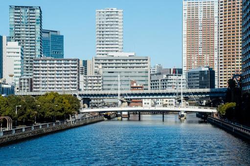品川 高浜運河付近の風景 品川 高浜運河付近の風景 品川,高浜運河,浜路橋の写真素材