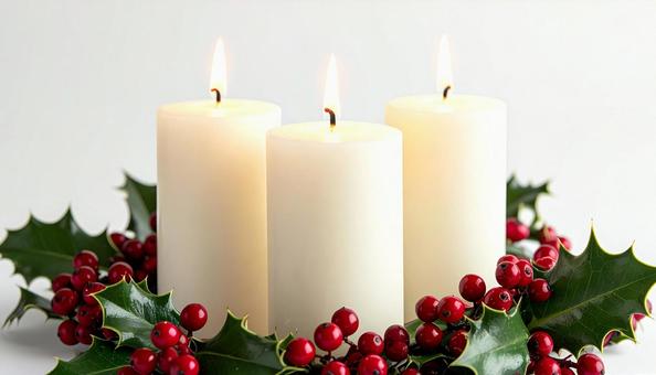 クリスマスキャンドルの写真