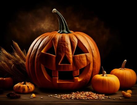 ハロウィンのカボチャのランタンの写真