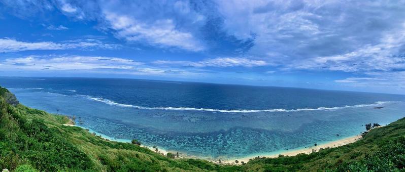 Photo, pemandangan gedhe, okinawa, miyakojima, 