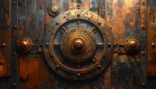 スチームパンクな金属の背景 スチームパンクな金属の背景の写真