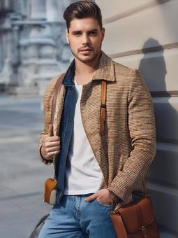 メンズファッション 秋の写真