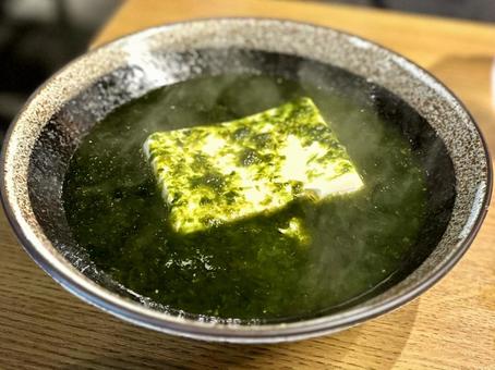 濃厚青海苔豆腐 豆腐,居酒屋,青のりの写真素材