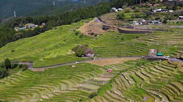 棚田のある風景 棚田のある風景 丸山千枚田,観光,熊野市の写真素材