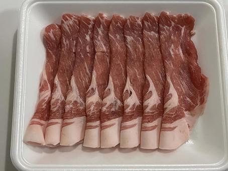 豚肩ロース　薄切り肉 フード,生,おいしいの写真素材