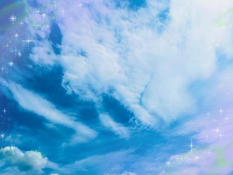 ス 青空 雲 爽やか 晴れ コピースペース ス 青空 雲 爽やか 晴れ コピースペースの写真