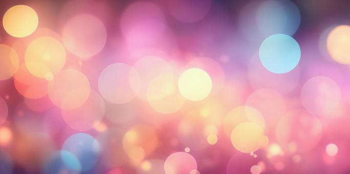 キラキラしたカラフルなイルミネーションの写真