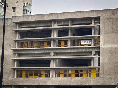 Photo, under construction, construction site, scaffold, 