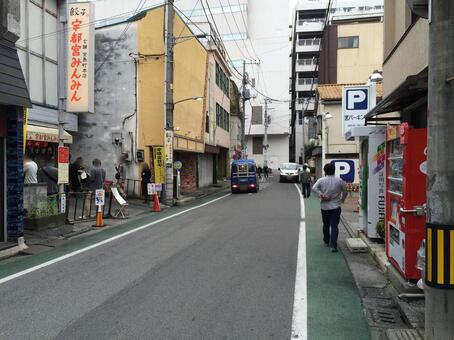 雑居ビル並ぶ宇都宮の餃子通り・宮島町通り 餃子通り,宮島町通り,宇都宮の写真素材