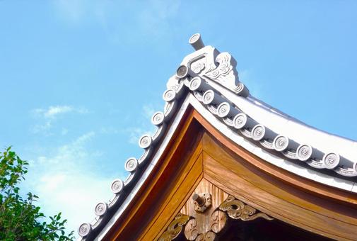 瓦屋根 瓦屋根 寺,屋根,瓦の写真素材
