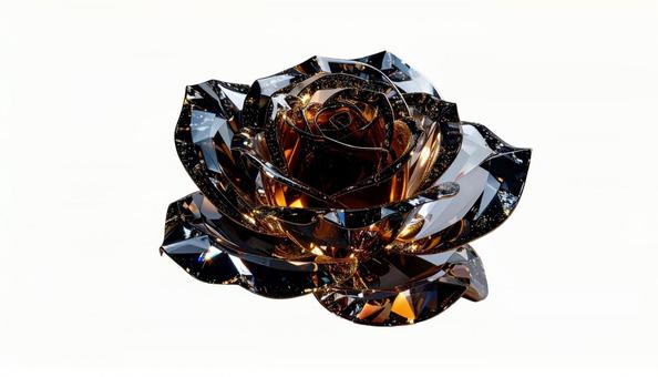 クリスタルの黒薔薇(背景透過) クリスタルの黒薔薇(背景透過)の写真