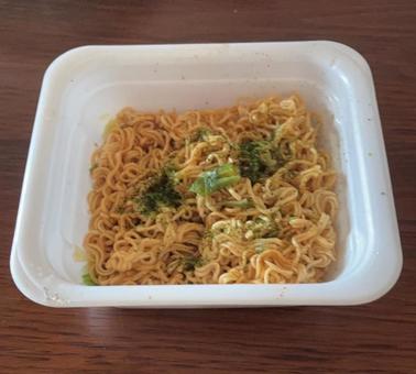 Photo, cup fried soba, instant, cup noodle, 