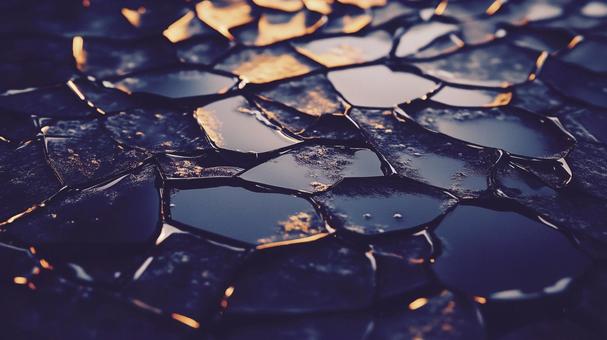 割れたガラス板背景テクスチャ素材 粉々,素材,割れたガラスの写真素材