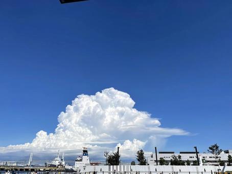 夏の空 夏の空 青空,雲,横浜の写真素材