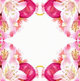 主にピンクカラーの花柄素材 主にピンクカラーの花柄素材の写真