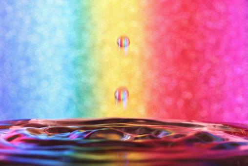 水滴 水滴,カラフル,水玉の写真素材